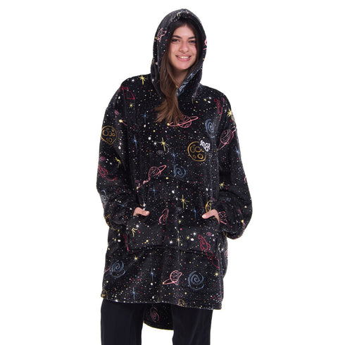 Snuggs Blanket Hoodie Black Space